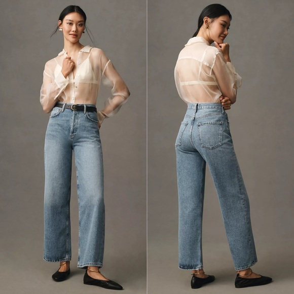 Agolde Denim - AGOLDE Ren High-Rise Wide-Leg Jeans Disclosure